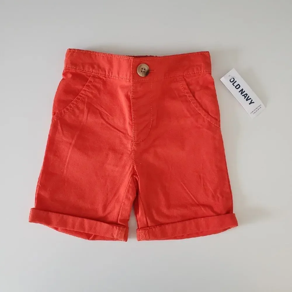 NWT ON Orange Shorts 6-12m